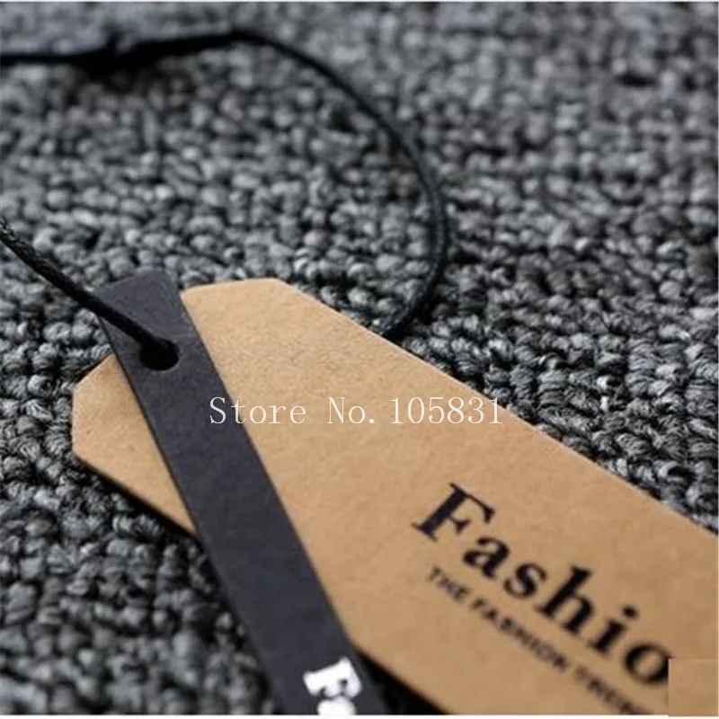 Точечные метки бирки из крафт-бумаги индивидуальный логотип для крупного