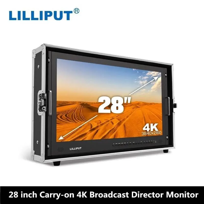 Lilliput 28 &quot3840x2160 вещательный монитор 3G SDI 4K Ultra HD HDMI TALLY режиссерский для камеры|monitor