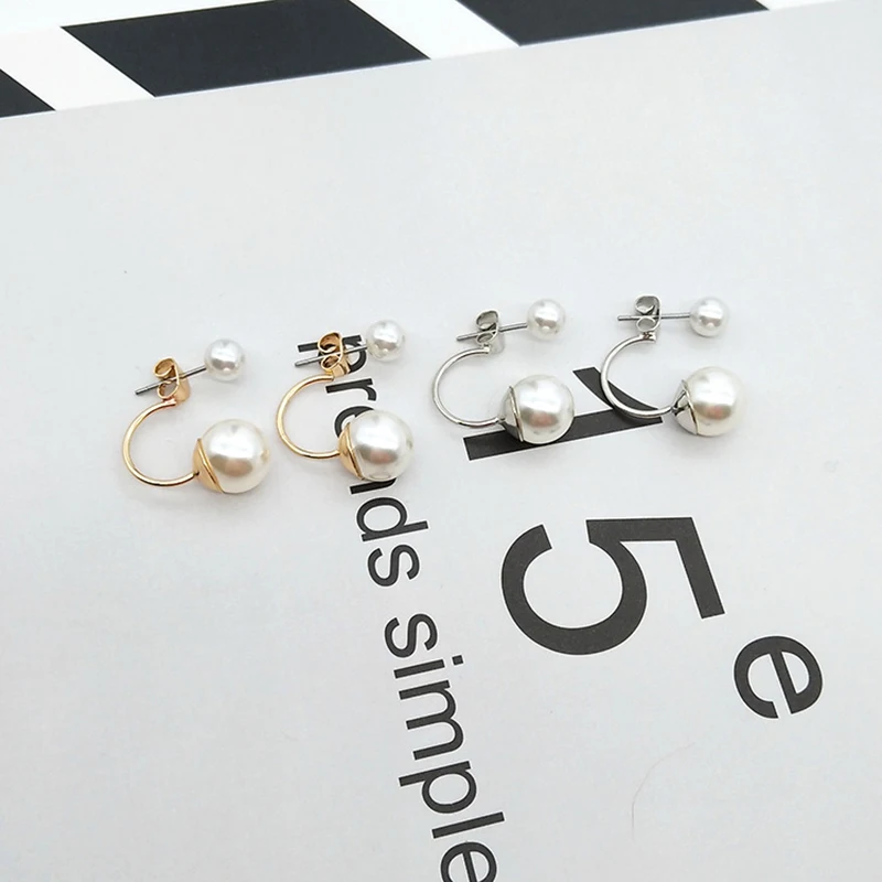 Симпатичные серьги гвоздики золотого и серебряного цвета с двумя острыми