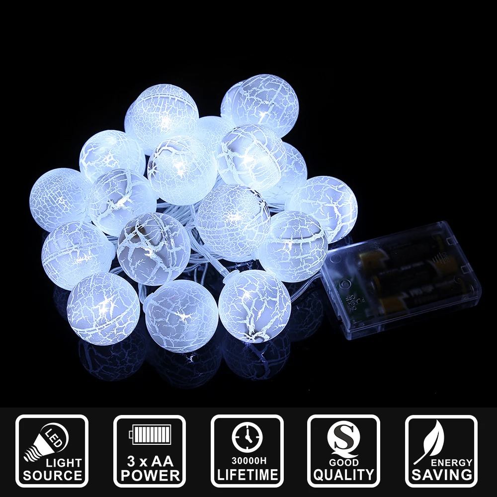 Украшение для дома трещины яйцо 2 м 20 светодиодные гирлянды батарея красочные