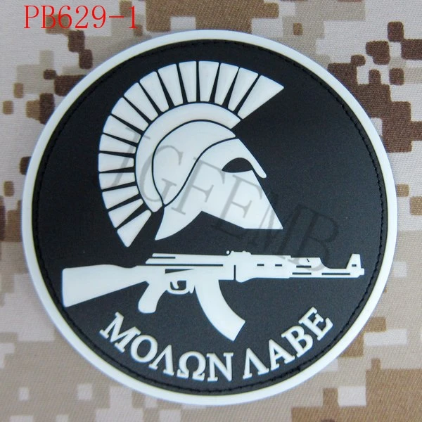 Спартанский Калашников военный тактический боевой дух 3D нашивки из ПВХ|patch badge|3d