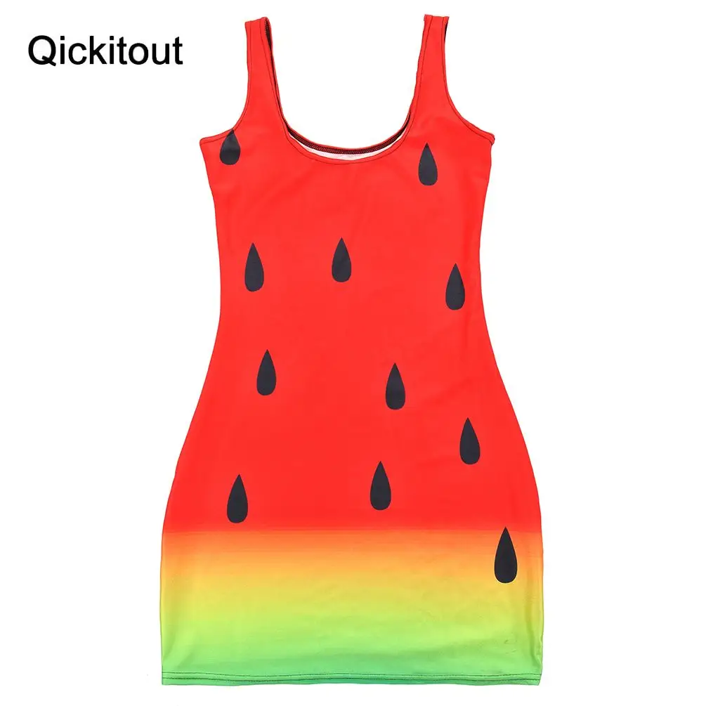 Корабль падения девушки sdress горячие Женское платье цифровой printwatermelon красный