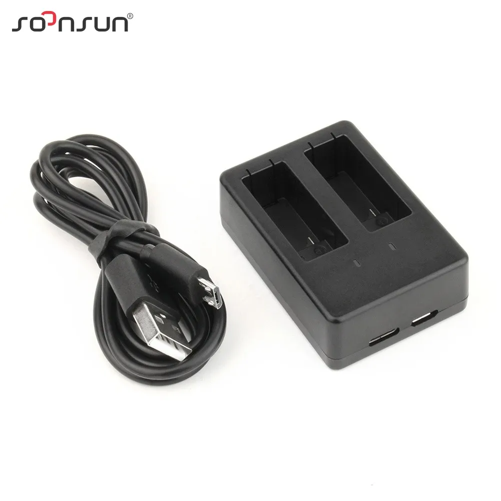 Зарядное устройство SOONSUN с двумя слотами USB зарядная док станция кабелем для GoPro