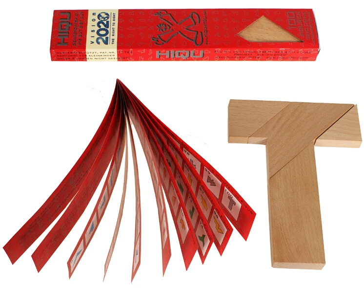

6PCS/LOT Four Parts Changeable Tangram Dissection Puzzle Brain Teaser Puzzle Game Toy for Children