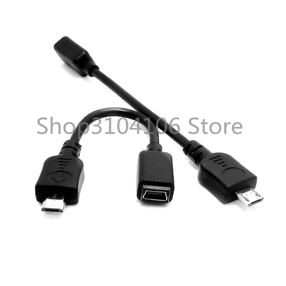 Короткий прямой мини USB переходник мама к Micro папа для мобильных телефонов и