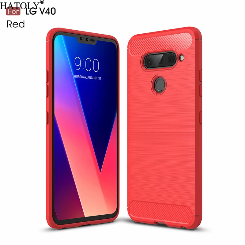 HATOLY Чехлы для LG V40 чехол ThinQ V 40 противоударные мягкие ТПУ матовые прочные