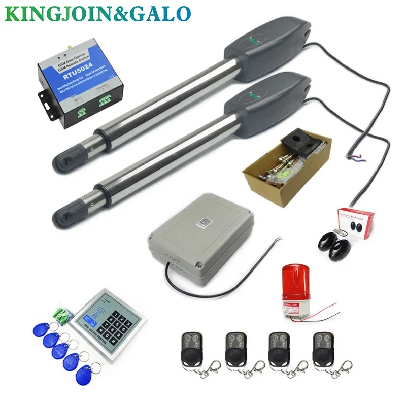 kit 8 DC24V AC220V линейный привод червь Шестерни автоматические распашные ворот(фотоэлементы, лампа, кнопки, gsm, клавиатура опционально - Цвет: kit 8