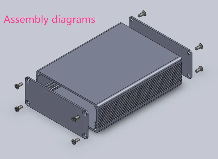 Алюминиевое шасси мини усилителя/шасси инструментов/корпус