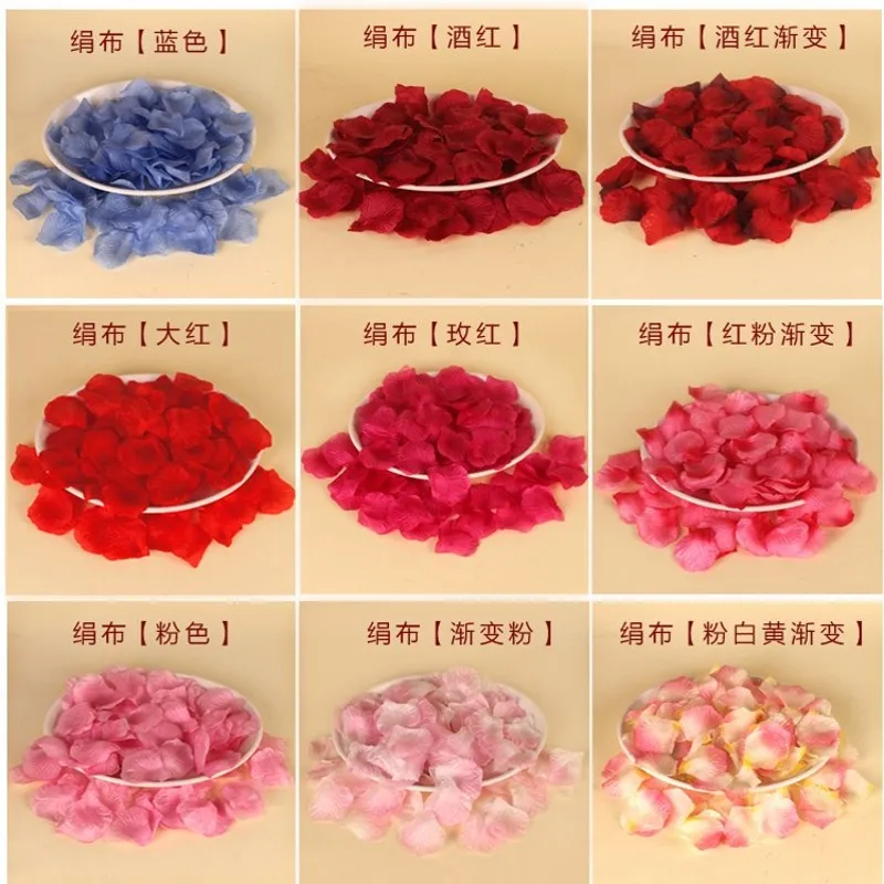 1000 шт шелковые лепестки роз Свадебные и украшения для вечеринки сделанные своими