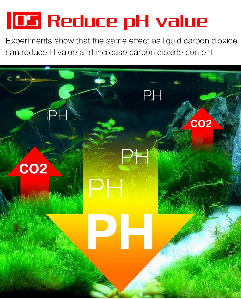 ISTA 100 таблеток хлопьев CO2 на бутылку водных растений для аквариума медленно