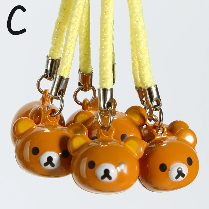 Оптовая продажа 100 шт kawaii mini rilakkuma bell Шарм телефон подвеска аксессуары гаджет