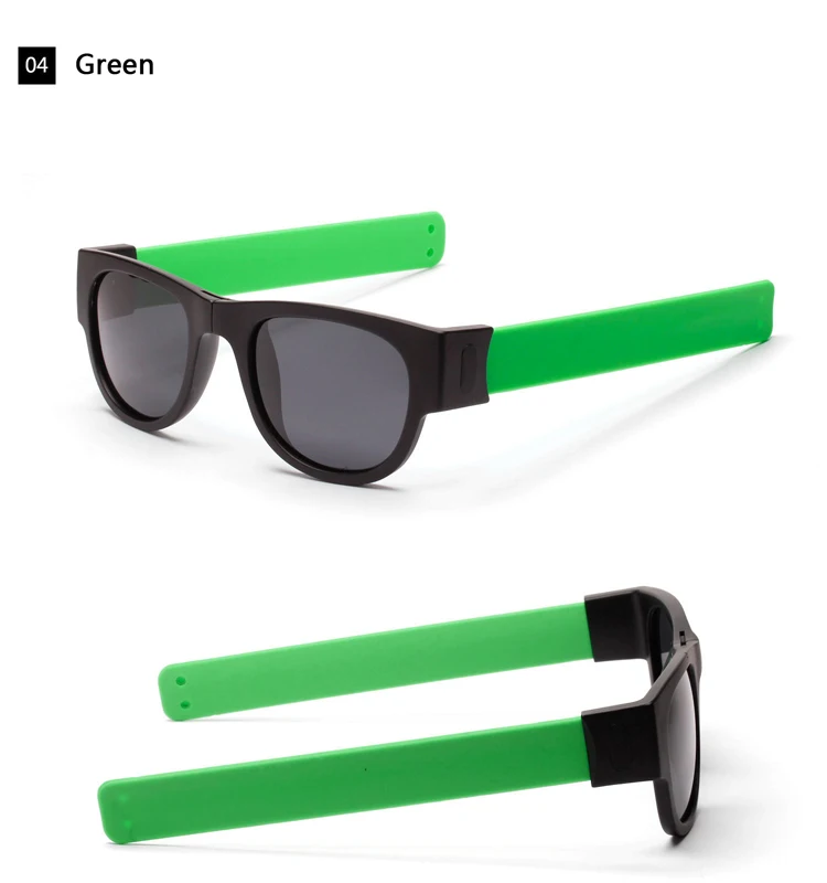 1pcs Sunglasses Солнцезащитные очки, поляризационные, для женщин, браслет, солнцезащитные очки для мужчин, браслет, складные оттенки, Oculos, цветные, модные, зеркальные - Цвет: 1pcs Sunglasses