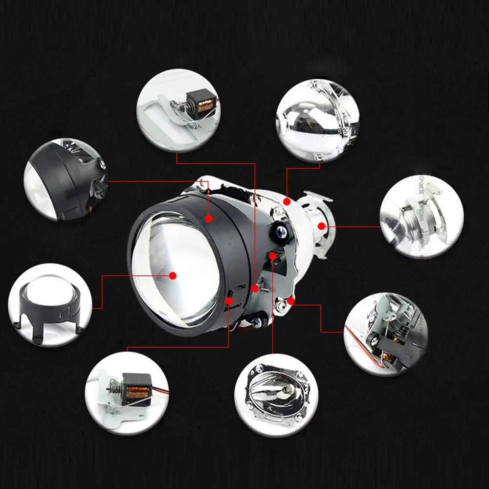Bi Xenon объектив Мини проектора 2 5 дюймов HID H1 авто фары Hi/короче спереди и длиннее