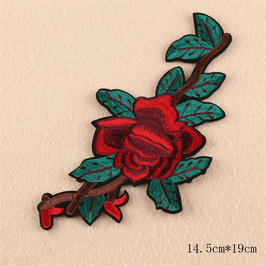 High Quality 1pc Flamingo Butterfly Flower Rose Embroidered Patches for Clothing Iron on Badge Clothes Sticker Stripes Applique | Дом и сад