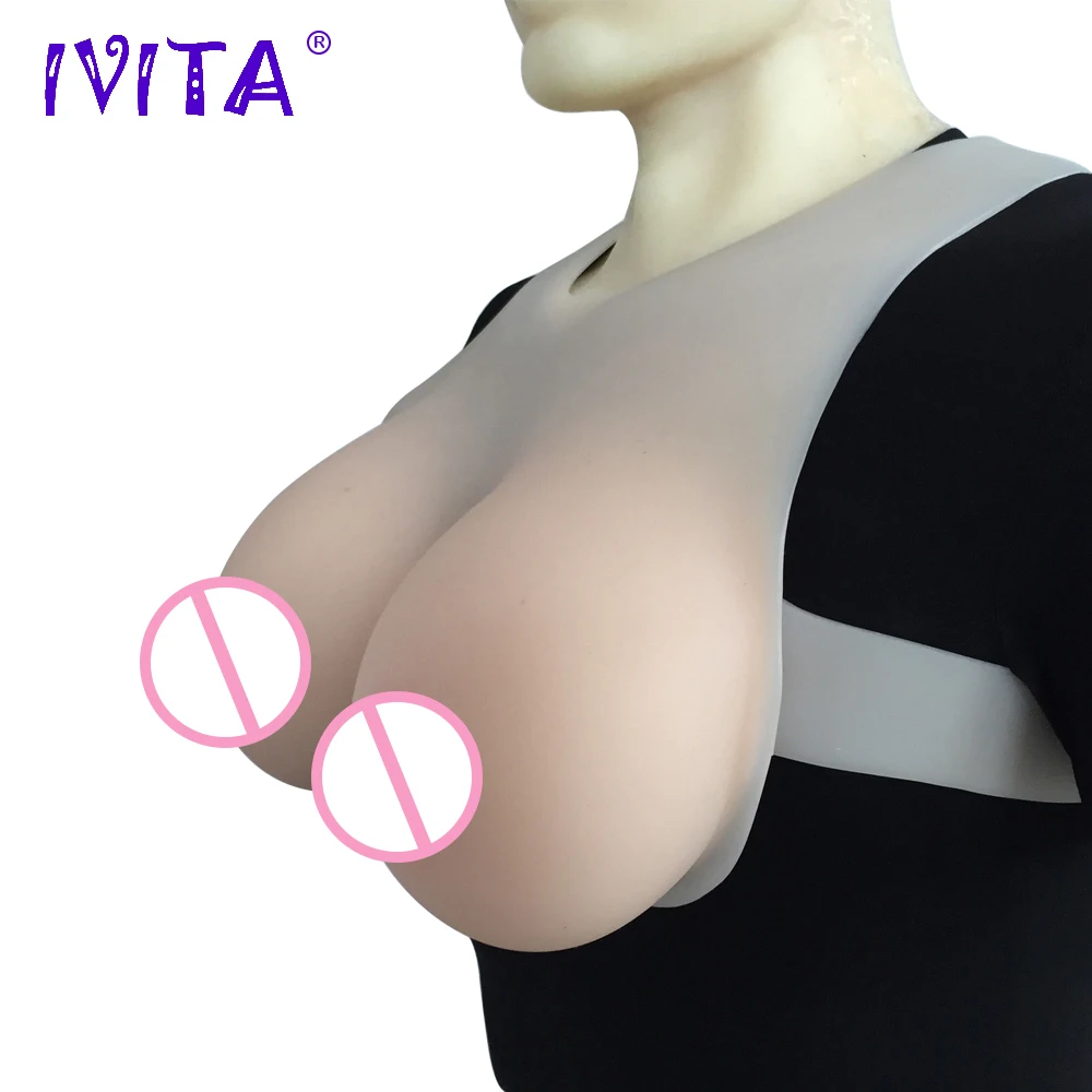 IVITA 4100g искусственные силиконовые формы груди Трансвестит поддельные усилитель