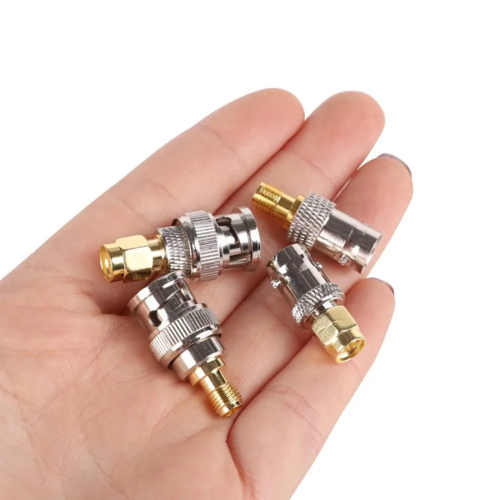 4pcs/set SMA to BNC Male Female Connector Kit Portable High Temperature Resistant RF Coaxial Adapter Converter for Computer | Электроника