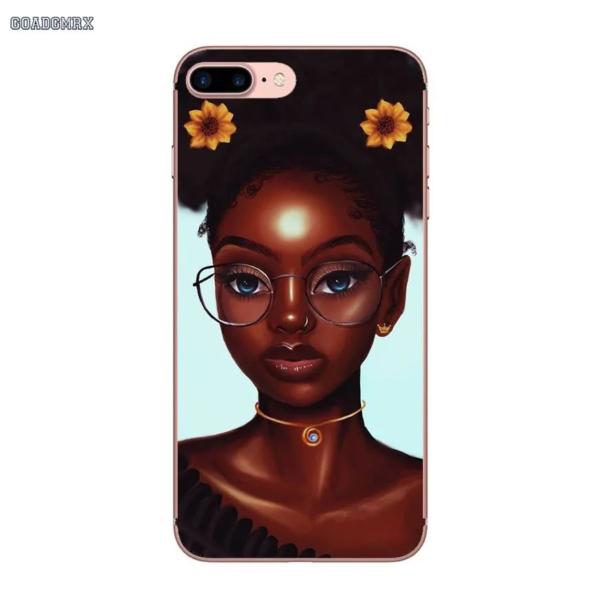 image 7 Модный черный волшебный поппин Melanin для девочек iPhone 6 6 S 7 8 Plus X XS MAX XR 4 4s 5 5S SE 5C прозрачный чехол из ТПУ - Цвет: image 7