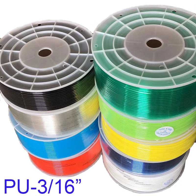 Пневматическая воздушная пластиковая трубка из полиуретана наружный диаметр 3/16