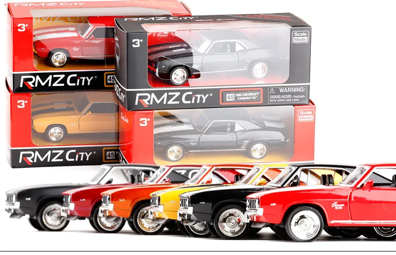 Высокая имитация RMZ City Metal 1/36 Chevrolet Camaro SS(1969) литая под давлением Модель автомобиля игрушки с вытягивающимся назад автомобилем подарки для детей