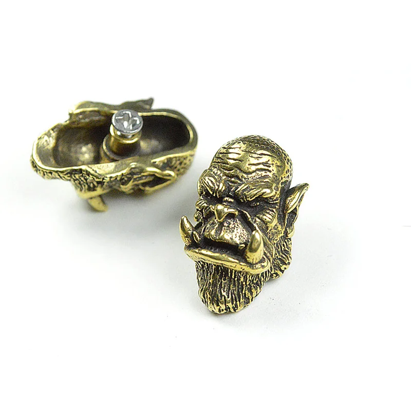 Ножевые ремни Monster Orc Paracord латунный нож бусины металлические подвески Аксессуары