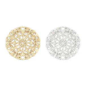 DoreenBeads, модные рандозные штекеры, круглые серебристые, золотистые Подвески сделай сам, 15 мм (58 дюйма), диаметр 10 шт.