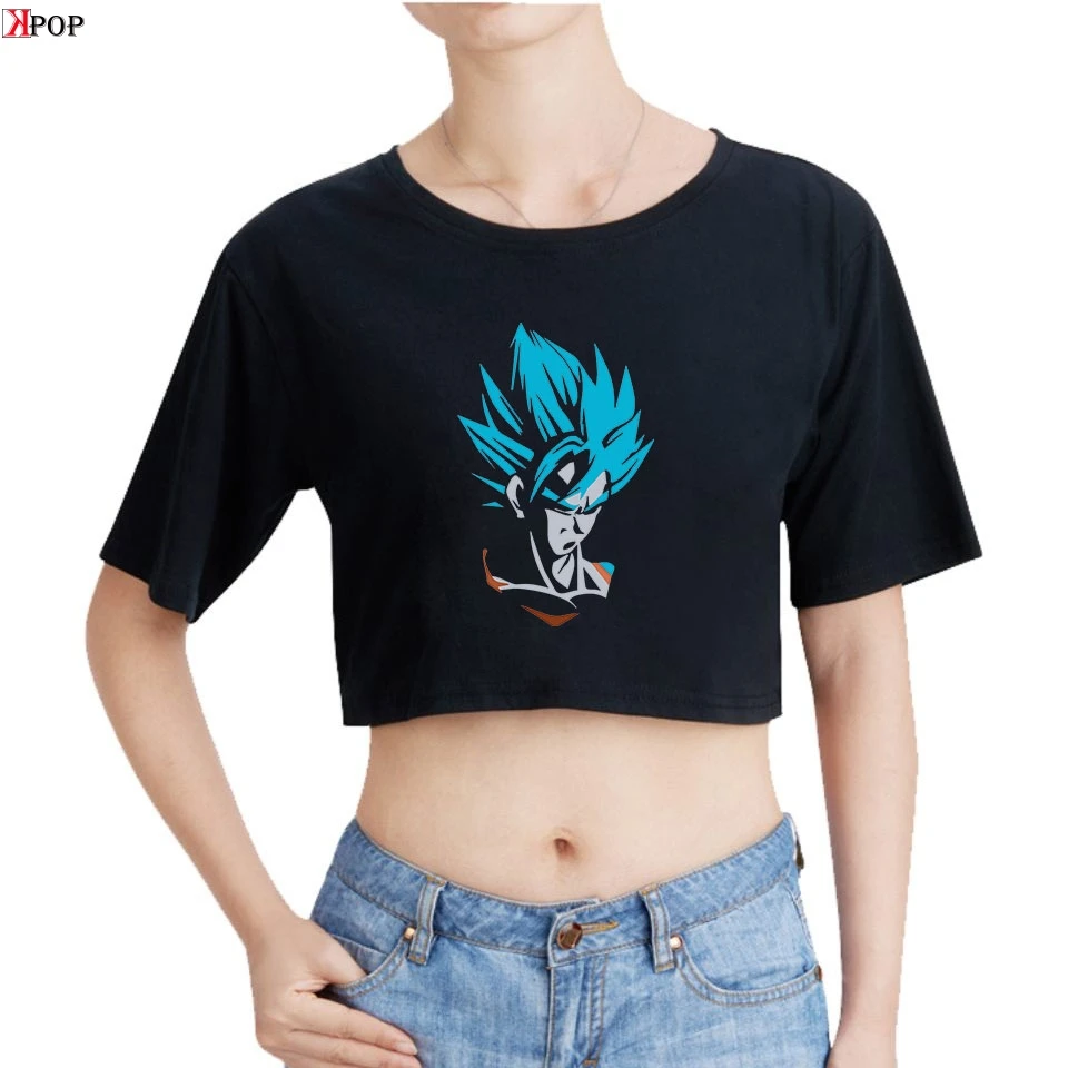 Женская футболка в стиле хип-хоп DRAGON BALL летняя из 100% хлопка с коротким рукавом