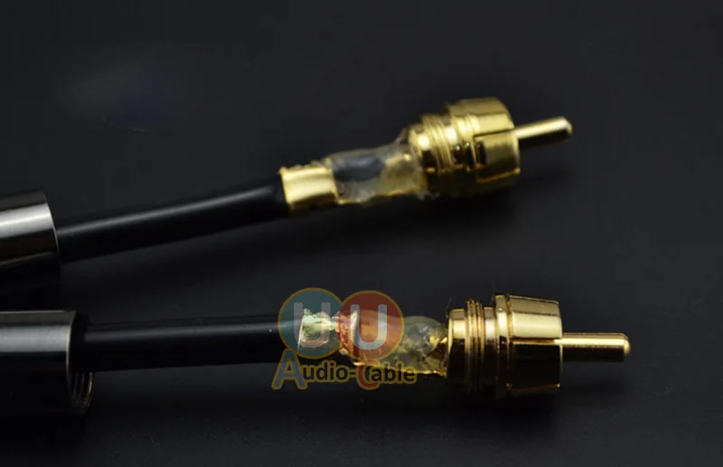 U71 Black 1 пара HiFi RCA кабель цифровой аудио с двойным магнитным кольцом|digital audio cable|hifi