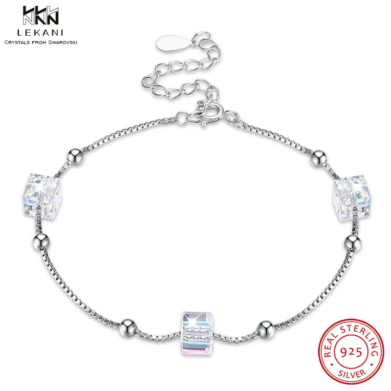 LEKANI браслет с кристаллами Swarovski из стерлингового серебра 925 пробы Ms. Crystal