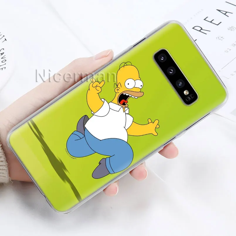Чехол для телефона для samsung Galaxy S10e S10 S8 S9 плюс S6 S7 край A40 A50 A70 M20 крышка Гомер J. Симпсон жесткий поликарбонатный чехол