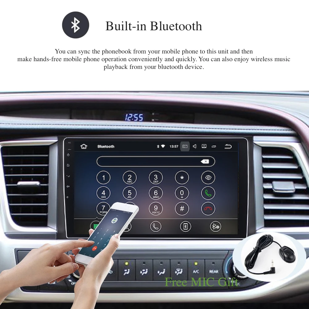 Автомагнитола 2 Din на Android 10 0 с GPS-навигацией для Toyota Highlander 2014 2015 2016 2017 2018 PX6 DSP