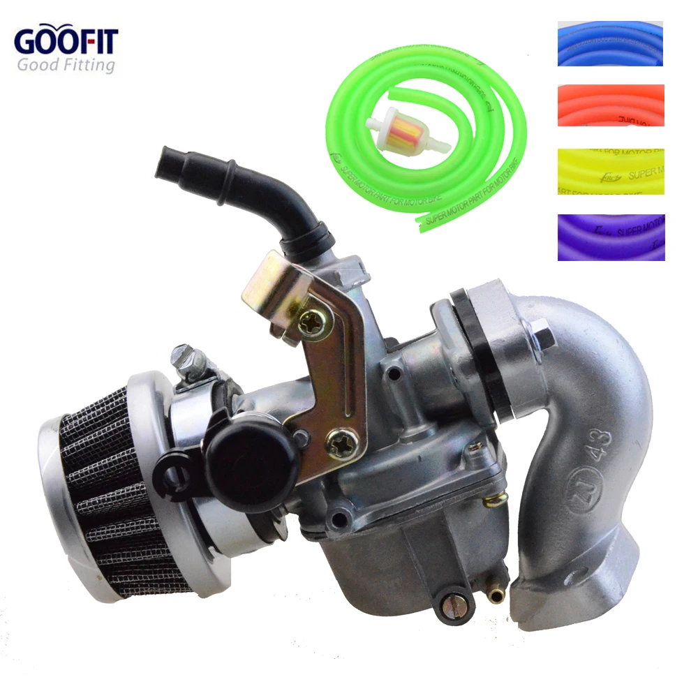 GOOFIT гоночный карбюратор 19 мм воздушный фильтр в сборе прокладка трубы для