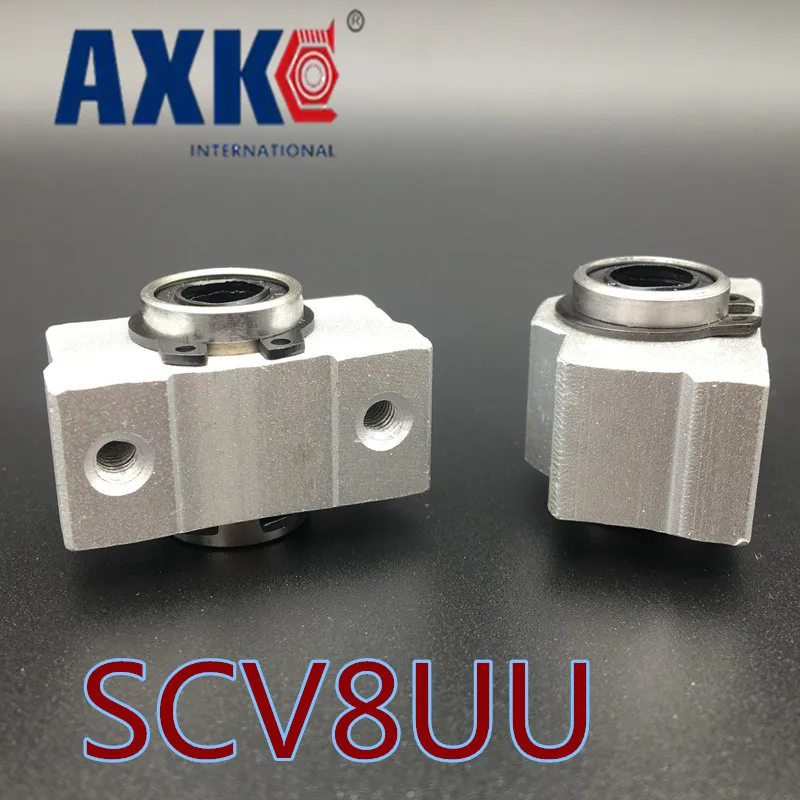 

Axk 4pcs Free Shipping Sc8vuu Sc8v Scv8uu Scv8 Linear Bearing Block Diy Linear Slide Bearing Units Cnc Router