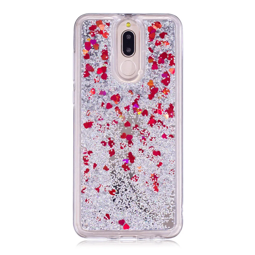 Модные ясности TPU чехол для Huawei Mate 10 Lite зеркальный блеск зыбучие пески шт жесткий