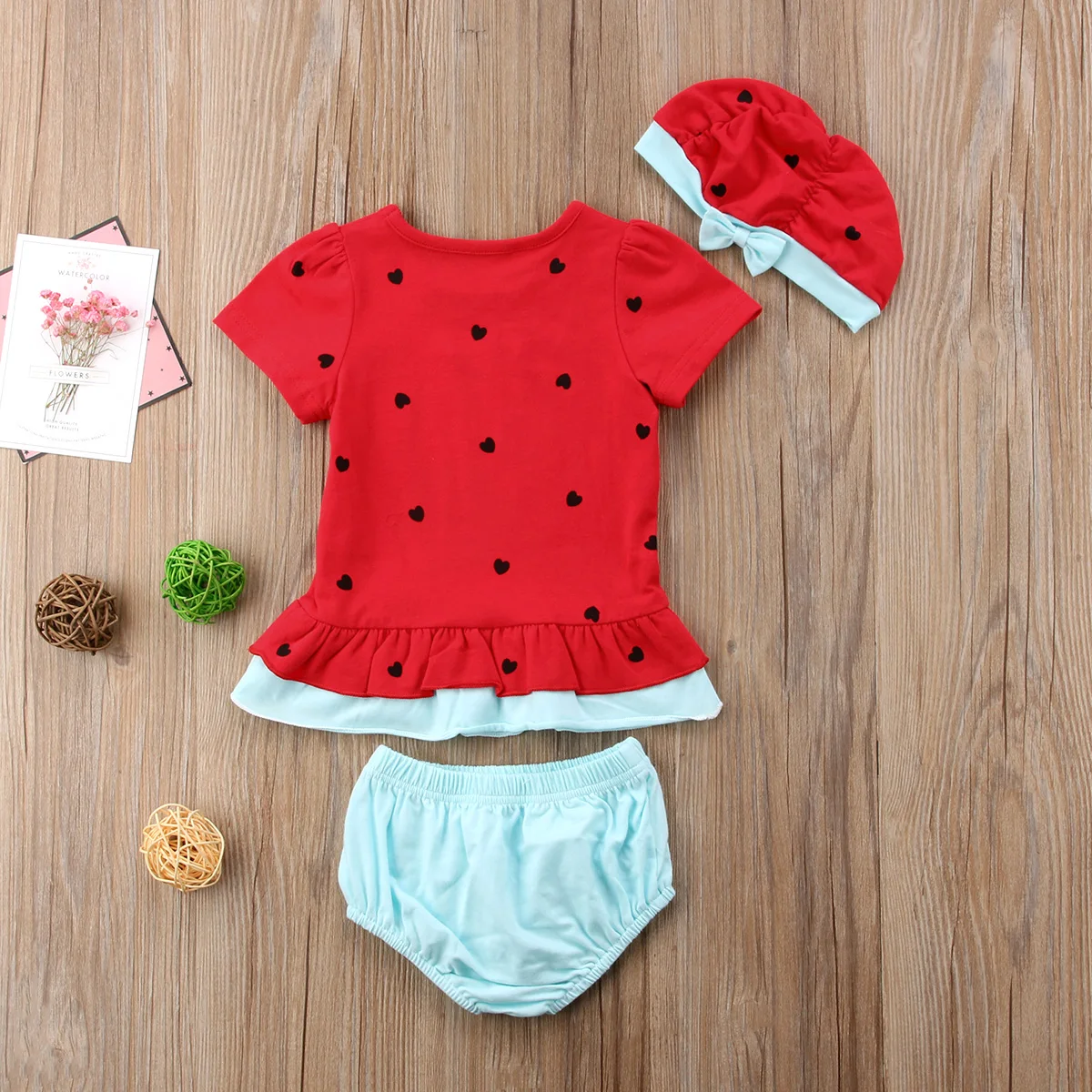 Милый пляжный купальник для маленьких девочек 3 предмета купальная рубашка