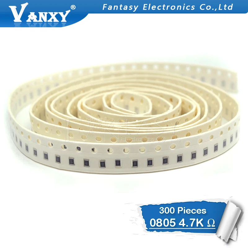 300 шт. 0805 SMD резистор 1% 4 7 K Ом 1/8 Вт 4K7 472|4.7k ohm|smd resistor0805 smd resistor |