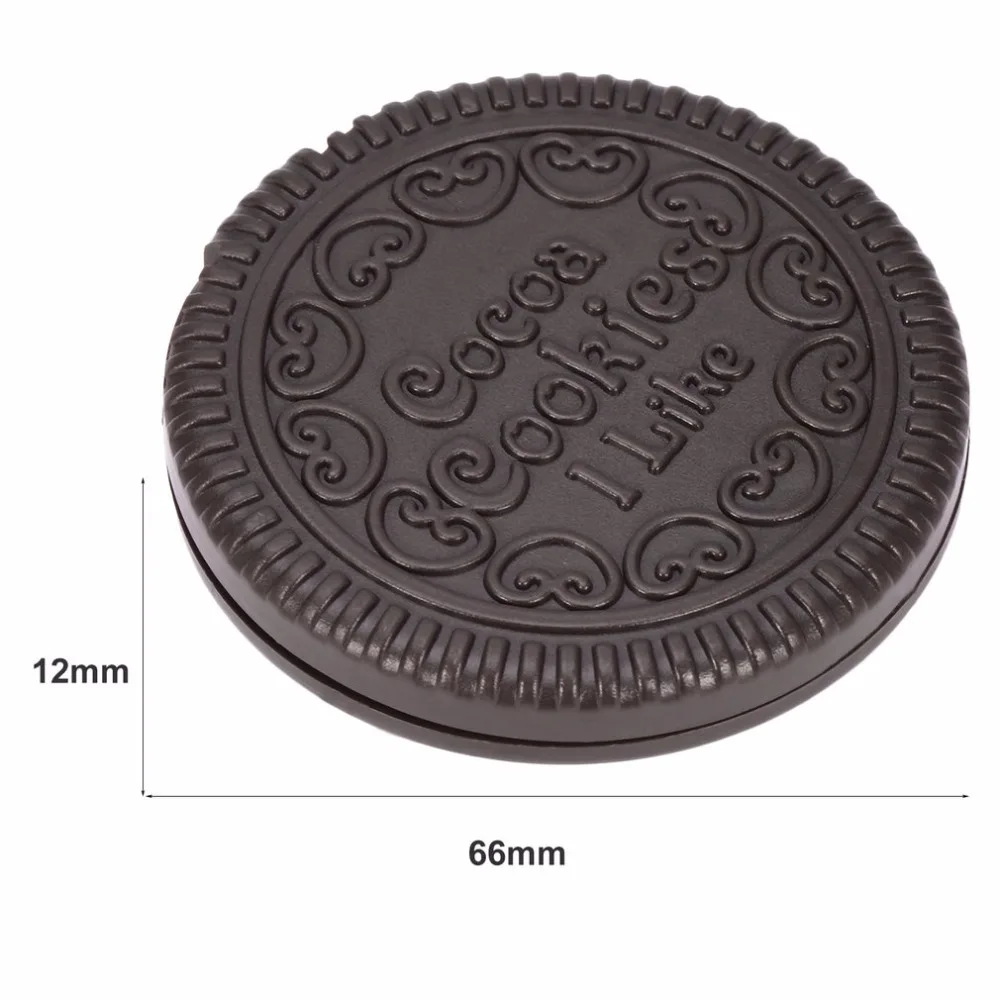 1 шт. портативное косметическое зеркало складное для макияжа шоколадное печенье