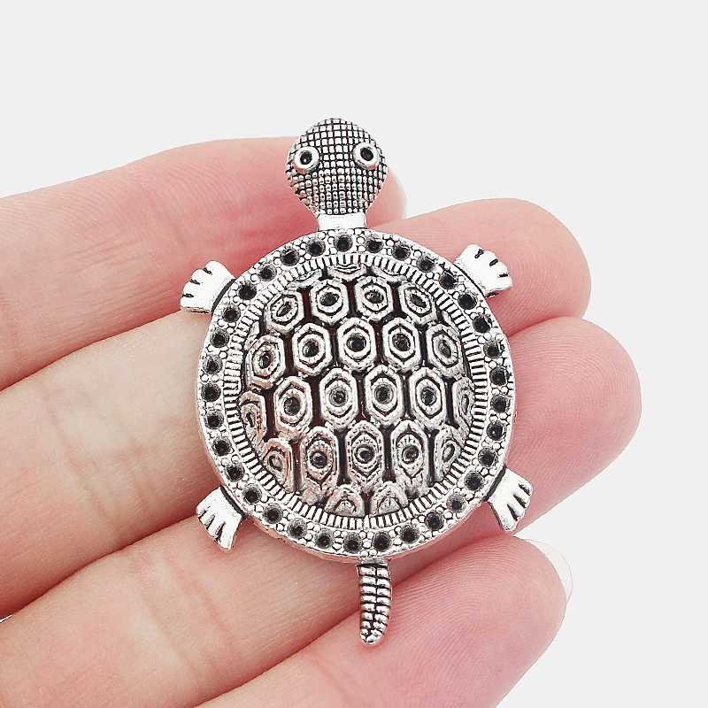 3 шт. подвеска в виде черепашек 52 х32 мм|pendant diy|silver turtle pendantdiy pendant |