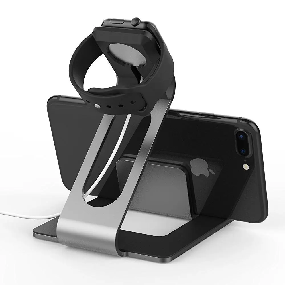 Алюминиевая Подставка для зарядки из ТПУ док станция держатель Apple Watch серии 1 2 38 42