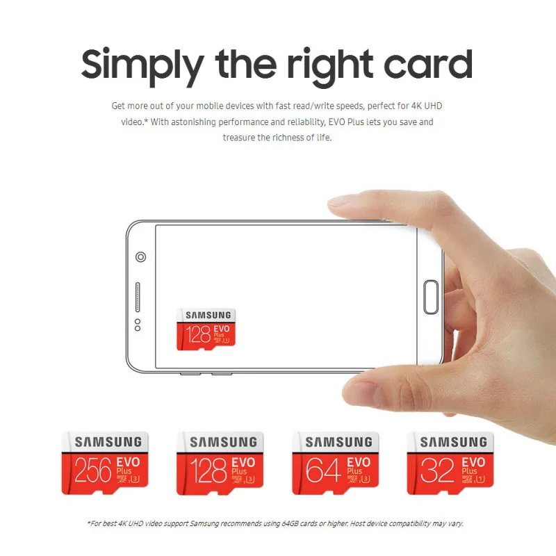 SAMSUNG оригинальная Micro SD карта 128 Гб 64 Гб U3 карта памяти MicroSD EVO Plus 32 Гб U1 класс 10 для смартфона планшета камеры