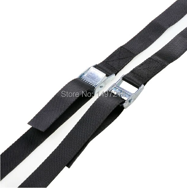 

2014 New High quality 2pcs 3.8cm *300cm Metal cargo lashing strap ratchet tie down cam buckle winch strap Free Shipping