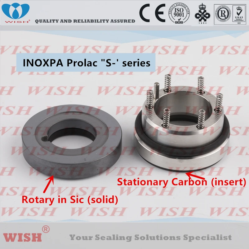 

shaft 0.625 ,1.00 and 1.50''Inoxpa Prolac S series mechanical seal replace Roplan R52 seal Roten S seal AES M07 Vulcan 50 seal