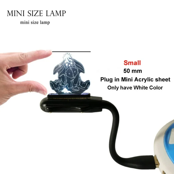 Mini Size USB Lamp Новая стильная футболка с изображением персонажей видеоигр Винни Пух Медвежонок друг 3D светодиодный Ночной светильник 7 цветов изменить светодиодные настольные лампы домашний декор для детей Рождественский подарок - Испускаемый цвет: Mini Size USB Lamp
