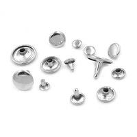 100setslot 5mm 15mm metal rivets buttons snaps metal snap nails luggage rivet nails clothing accessories double sided rivet