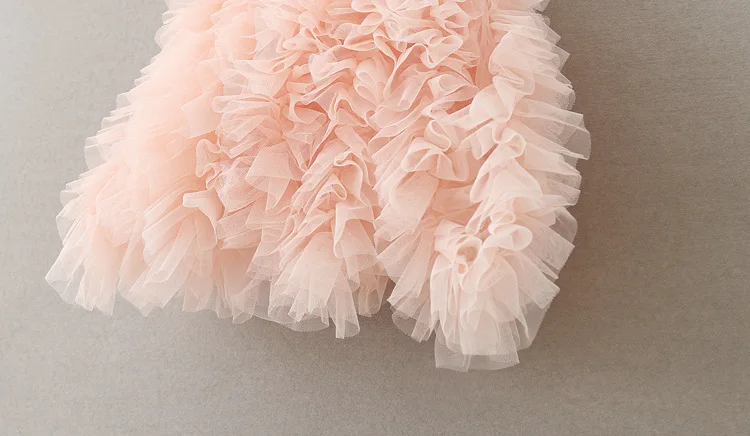 Коллекция 2016 года Летнее Детское платье-пачка принцессы со складками Модные