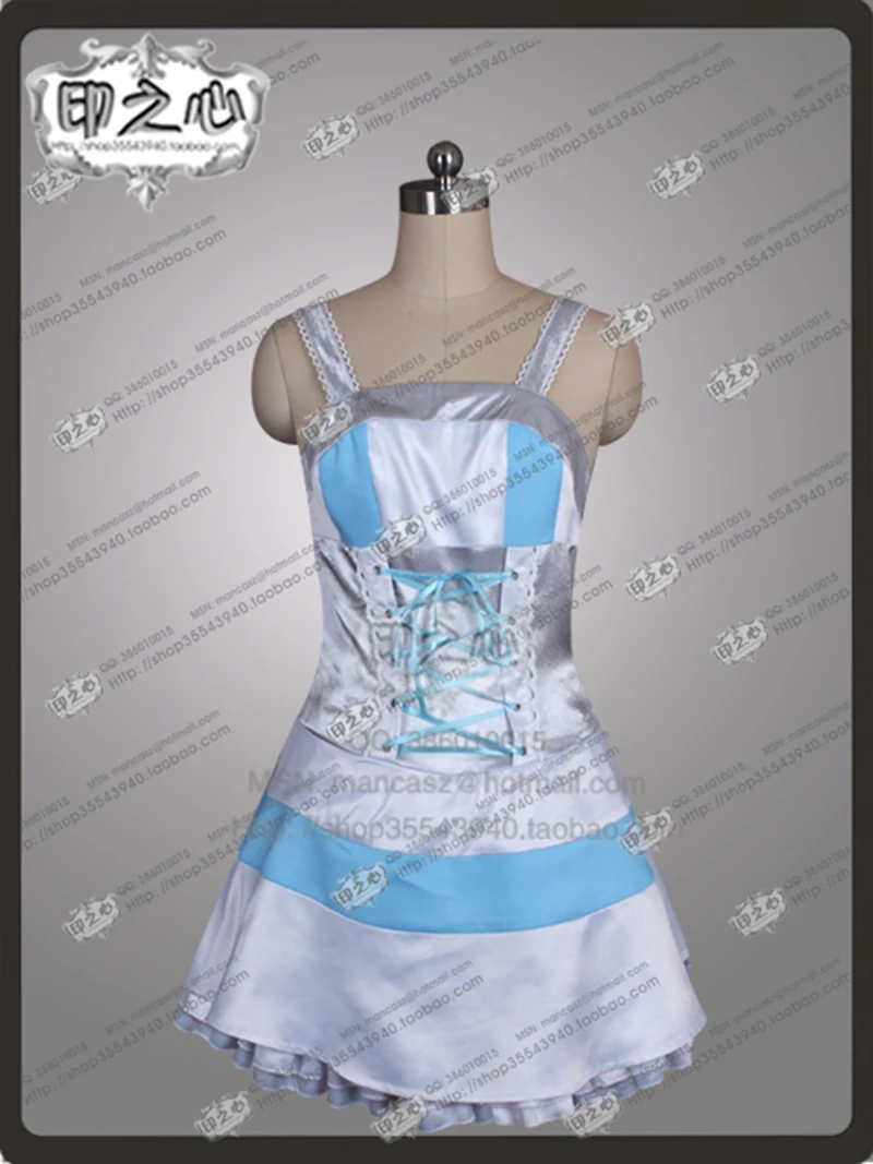 Аниме трусики и чулок белое платье униформа для косплея комплект ткань способный