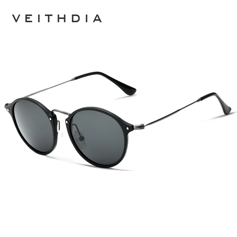 Круглые солнцезащитные очки унисекс VEITHDIA дизайнерские модные с