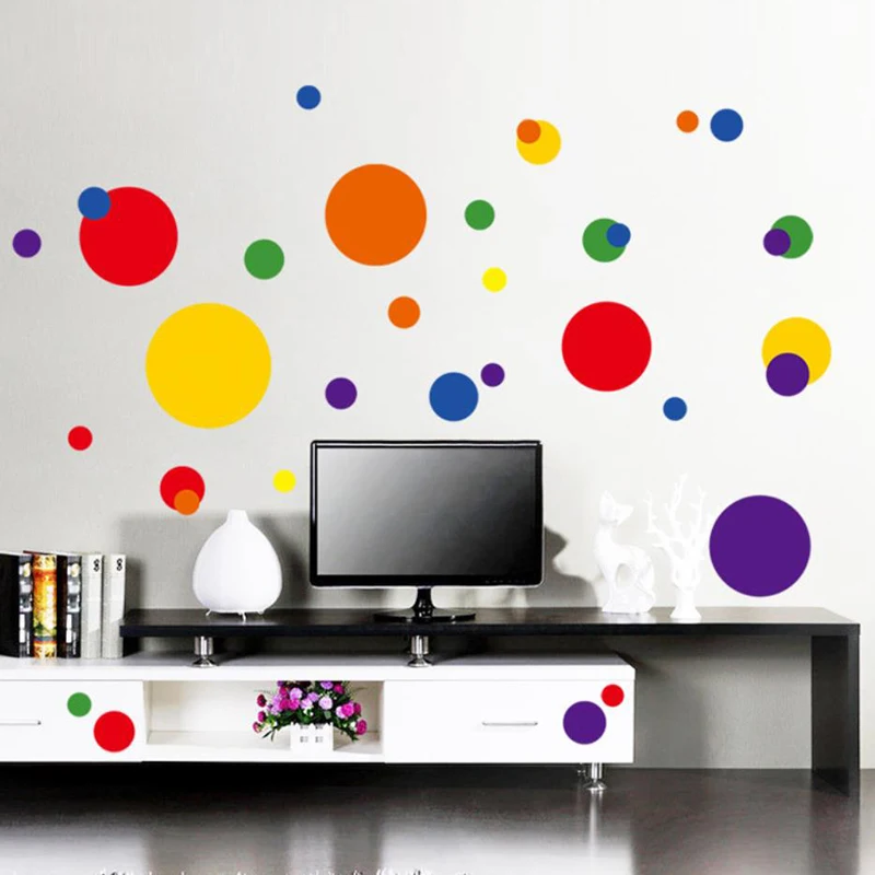 Zs Sticker circle Wall Stickers Children Room Home Decor Vinyl Kids Decal Baby Nursery | Дом и сад