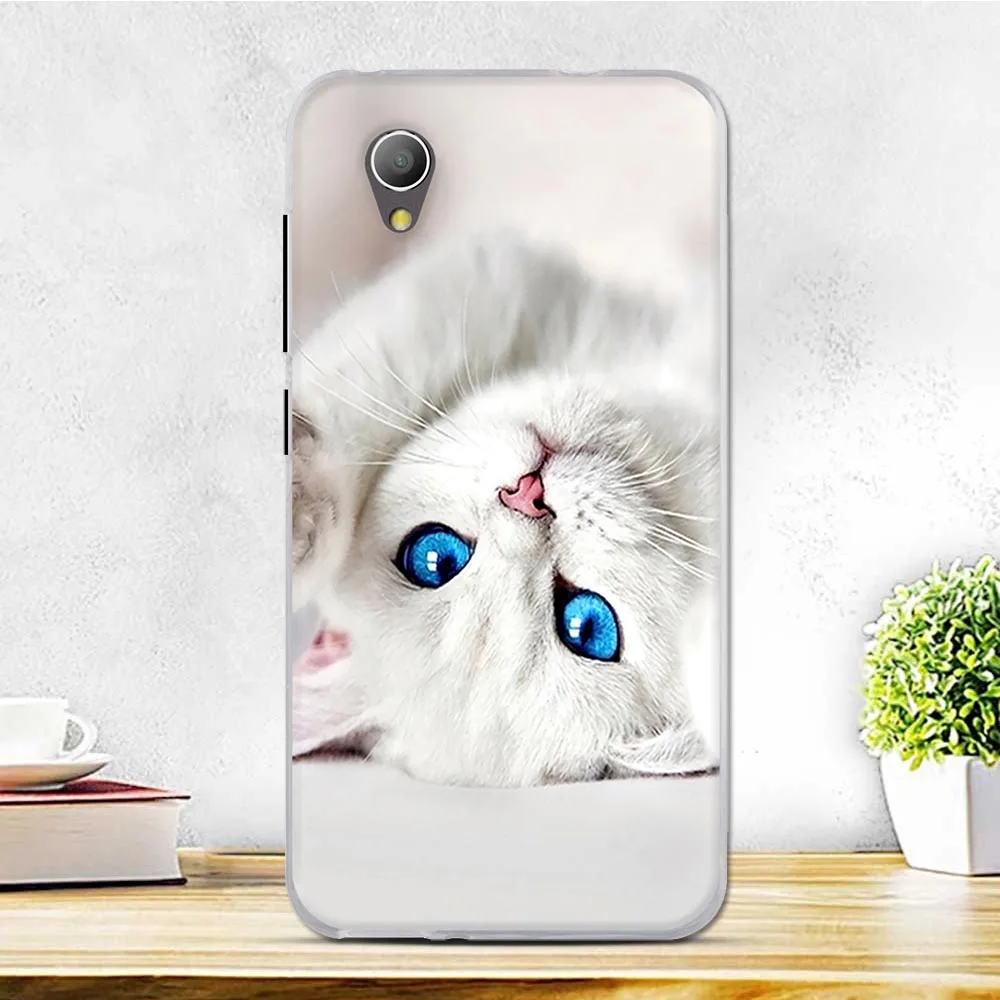 Чехол для Alcatel 3L 5034D мягкий силиконовый тонкий чехол из ТПУ с цветочным рисунком