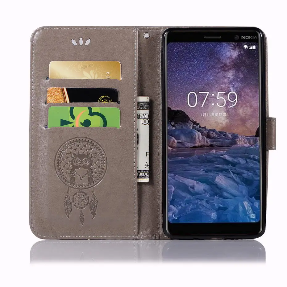 Роскошный кожаный флип чехол для Nokia 2 1 3 5 6 Plus Coque Fundas 8 2018 7 телефона|Чехлы-портмоне|