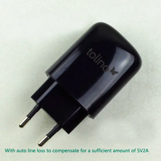Original USB charger 5V2A  for tolino fast line loss compensation ouguianzhuo
